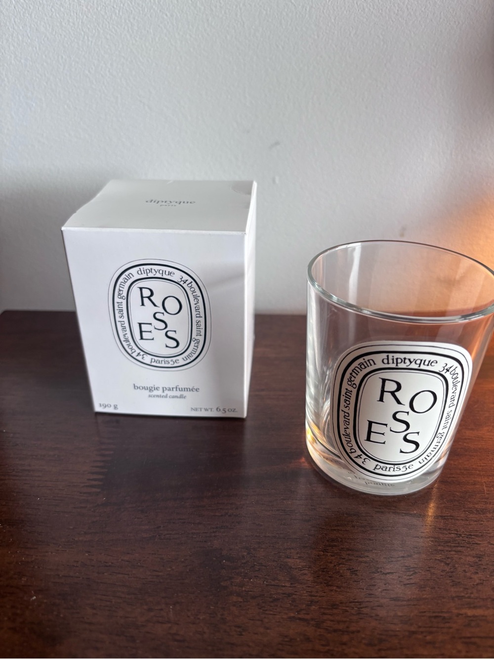 Diptyque Roses Empty Candle Jar w/ Box.